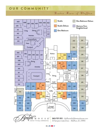 Floorplan of Benton House of Bluffton, Assisted Living, Memory Care, Bluffton, SC 2
