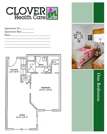 Floorplan of Clover Health Care, Assisted Living, Nursing Home, Independent Living, CCRC, Auburn, ME 2