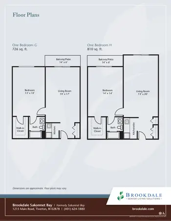Floorplan of Brookdale Sakonnet Bay, Assisted Living, Nursing Home, Independent Living, CCRC, Tiverton, RI 3