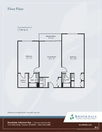 Floorplan of Brookdale Sakonnet Bay, Assisted Living, Nursing Home, Independent Living, CCRC, Tiverton, RI 5