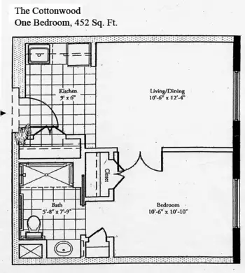 Floorplan of Aspen Ridge Lodge, Assisted Living, Los Alamos, NM 3