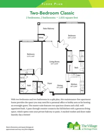 Floorplan of The Village at Heritage Point, Assisted Living, Morgantown, WV 2