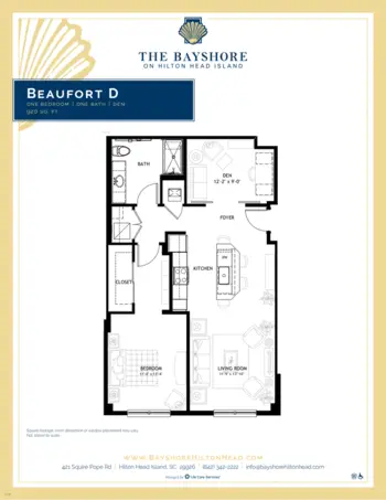Floorplan of Bayshore on Hilton Head Island, Assisted Living, Hilton Head Island, SC 10