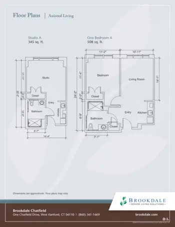 Floorplan of Brookdale Chatfield, Assisted Living, West Hartford, CT 9