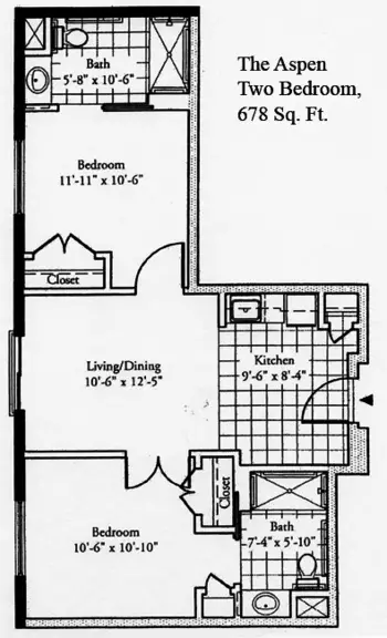 Floorplan of Aspen Ridge Lodge, Assisted Living, Los Alamos, NM 1