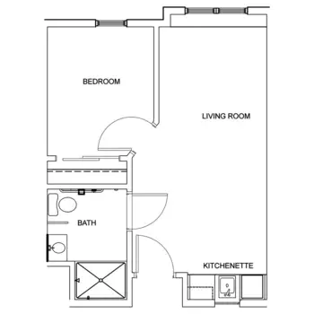 Floorplan of Aspen Ridge, Assisted Living, Gaylord, MI 2