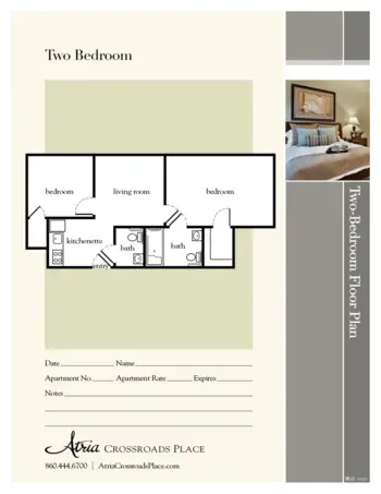 Floorplan of Atria Crossroads Place, Assisted Living, Waterford, CT 7