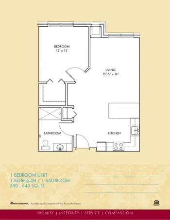 Floorplan of Arbors at Ridges, Assisted Living, Burnsville, MN 4