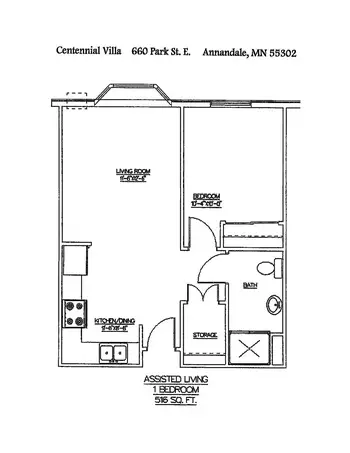 Floorplan of Annandale Health and Community Services, Assisted Living, Nursing Home, Independent Living, CCRC, Annandale, MN 6