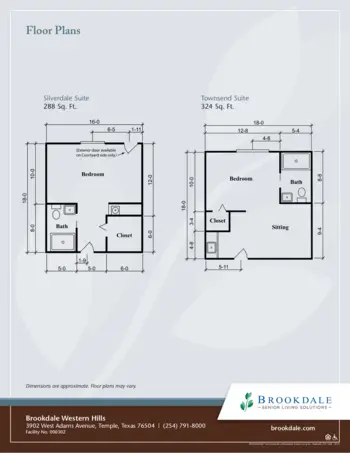 Floorplan of Brookdale Western Hills, Assisted Living, Temple, TX 1