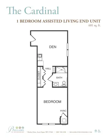 Floorplan of Bellaire at Devonshire, Assisted Living, Scott Depot, WV 3