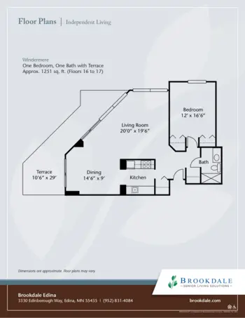Floorplan of Brookdale Edina, Assisted Living, Memory Care, Edina, MN 5