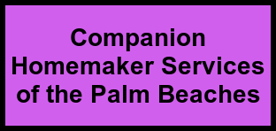 Logo of Companion Homemaker Services of the Palm Beaches, , Boca Raton, FL
