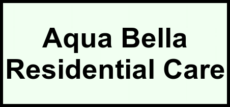 Logo of Aqua Bella Residential Care, Assisted Living, Moreno Valley, CA