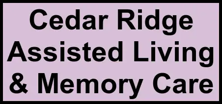 Logo of Cedar Ridge Assisted Living & Memory Care, Assisted Living, Memory Care, Superior, WI