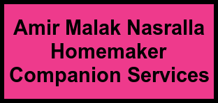 Logo of Amir Malak Nasralla Homemaker Companion Services, , Clearwater, FL