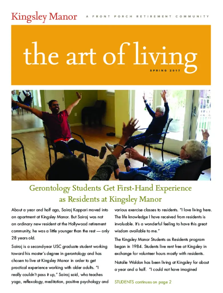 PDF Newsletter of Kingsley Manor, , , , , Los Angeles, CA - 10695-C01008^KM-Spring-2017-newsletter^4_pg