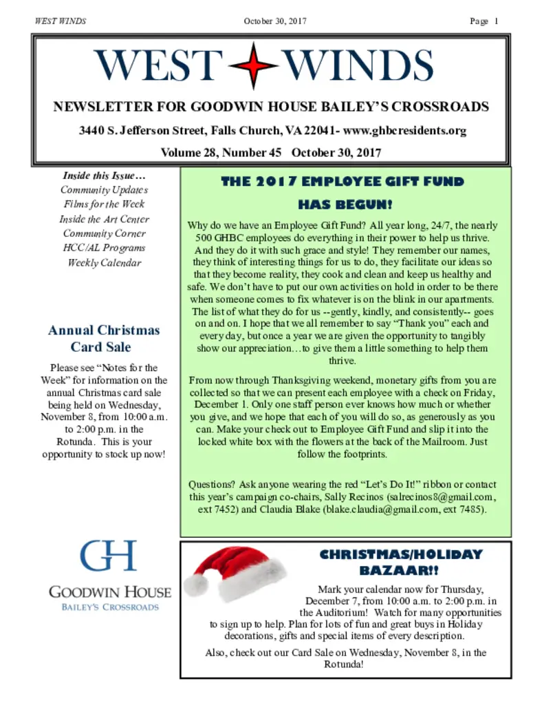 PDF Newsletter of Goodwin House Bailey’s Crossroads, , , , , Falls Church, VA - 11208-C01041^WW-10-30-17-1^6_pg