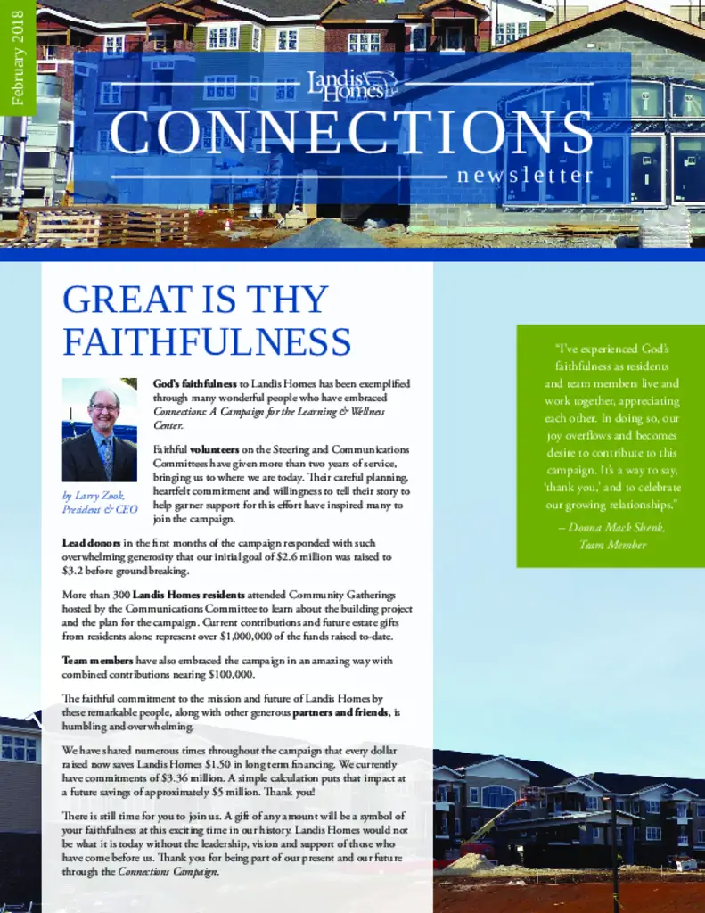 PDF Newsletter of Landis Homes, , , , , Lititz, PA - 13295-C01124^Connections-Campaign-Newsletter-February-2018^8_pg