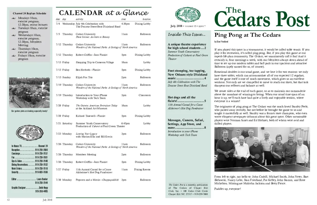 PDF Newsletter of Cedars of Chapel Hill, , , , , Chapel Hill, NC - 13438-C01131^Cedars-July-2018-WEB^6_pg