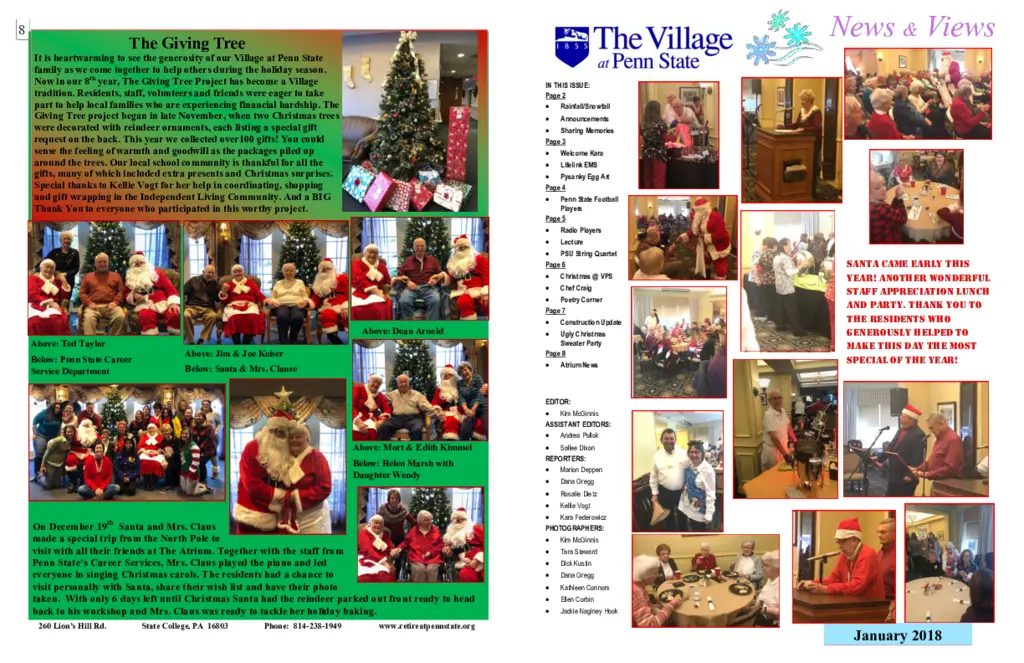 PDF Newsletter of The Village at Penn State, , , , , State College, PA - 14157-C01158^VPS_01_January_Newsletter_2018^4_pg