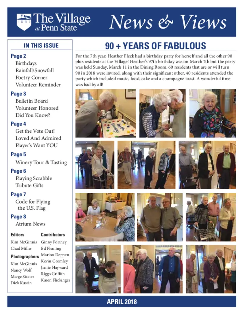 PDF Newsletter of The Village at Penn State, , , , , State College, PA - 14158-C01158^VPS_News-Views_April_2018_FINAL-web^8_pg