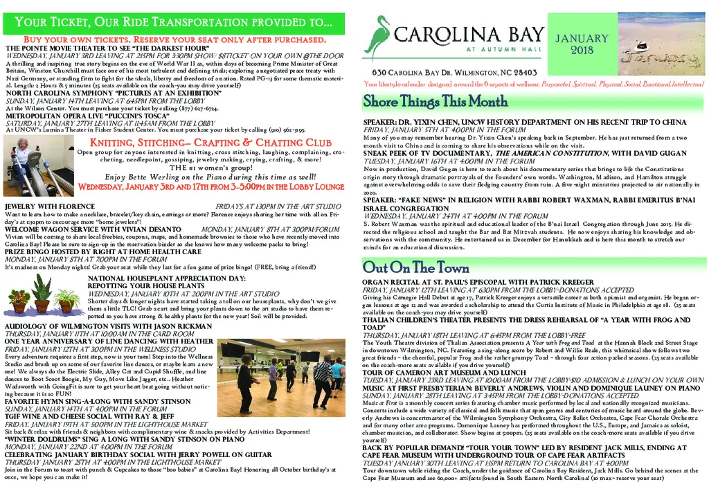 PDF Newsletter of Carolina Bay at Autumn Hall, , , , , Wilmington, NC - 14202-C01159^Carolina-Bay-January-2018^2_pg