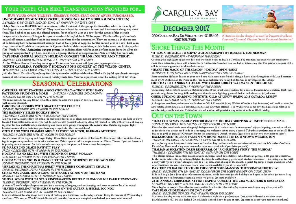 PDF Newsletter of Carolina Bay at Autumn Hall, , , , , Wilmington, NC - 14203-C01159^cb-December-2017^2_pg
