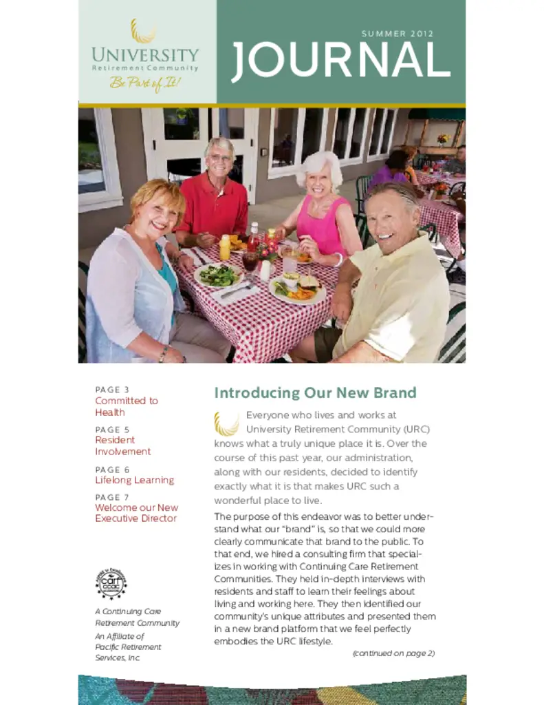PDF Newsletter of University Retirement Community, , , , , Davis, CA - 19516-C01397^urc-journal-summer-2012^8_pg