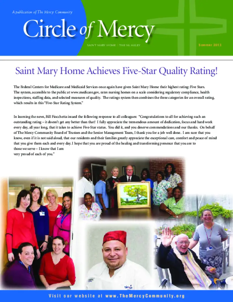 PDF Newsletter of The Mercy Community, , , , , West Hartford, CT - 22085-C01556^SummerMercyFINAL2013^16_pg