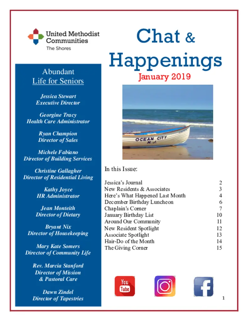 PDF Newsletter of The Shores, , , , , Ocean City, NJ - 22395-C01568^January-2019-CHAT^18_pg