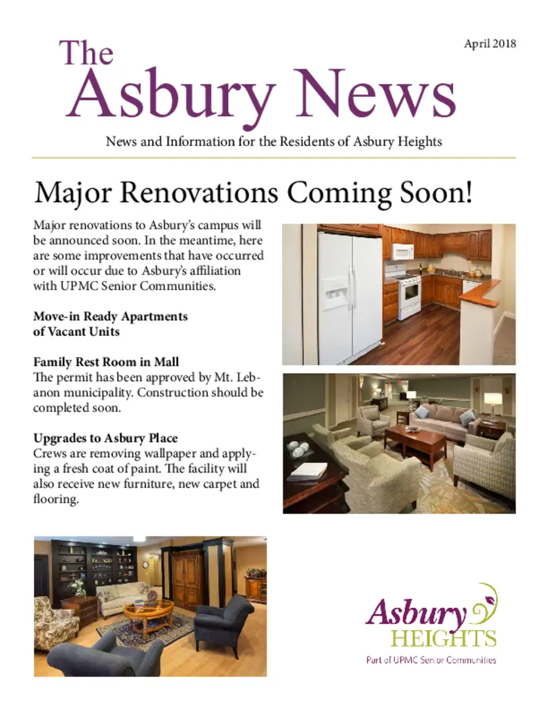 PDF Newsletter of Asbury Heights, , , , , Pittsburgh, PA - 22667-C01579^The_Asbury_News_April_2018^4_pg