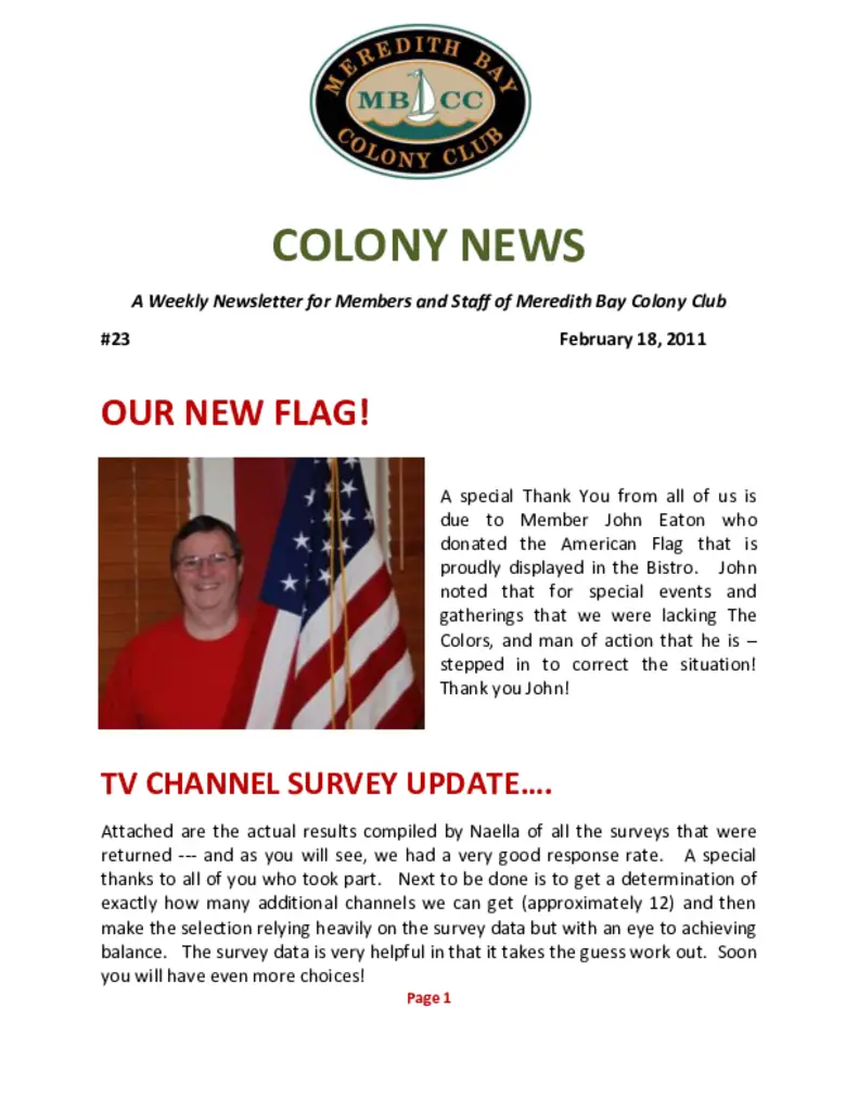 PDF Newsletter of Meredith Bay Colony Club, , , , , Meredith, NH - 2346-C00368^23_February_18_2011