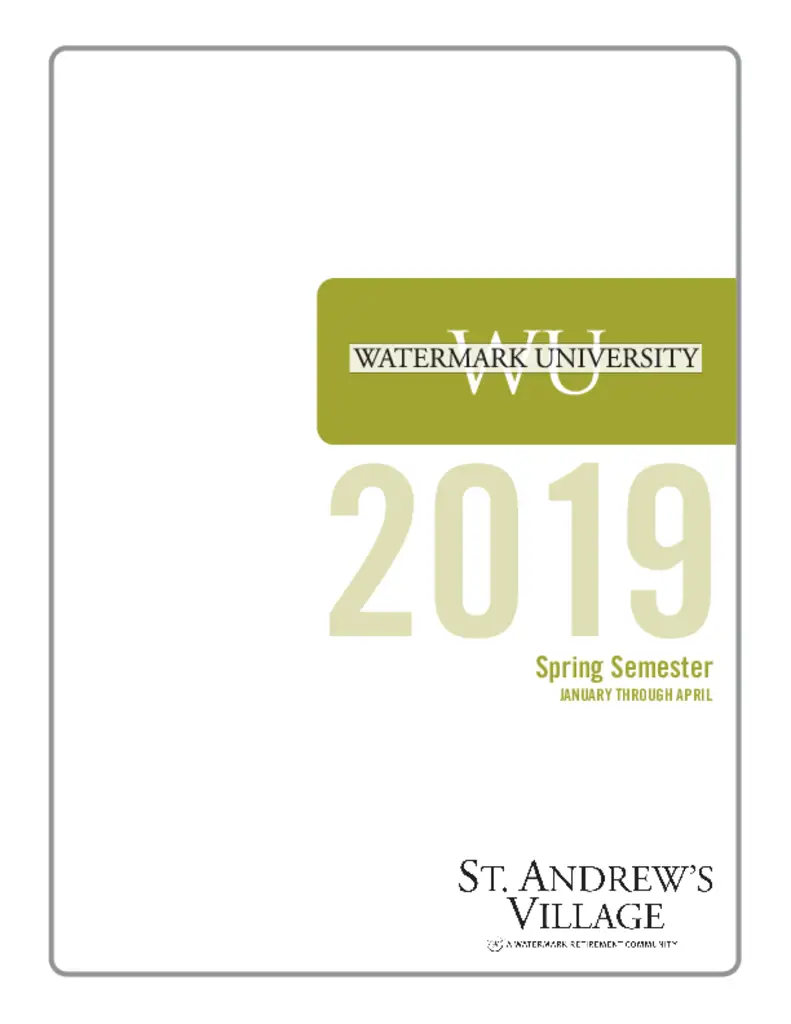 PDF Newsletter of St. Andrews Village, , , , , Aurora, CO - 23843-C01607^St-Andrews-Village_Spring-2019-WU-Catalog^15_pg