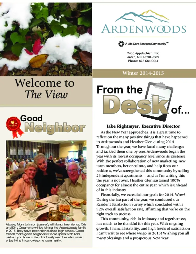 PDF Newsletter of Ardenwoods, , , , , Arden, NC - 24711-C01664^25__Winter_20142015_D4706E6AC85A6^4_pg