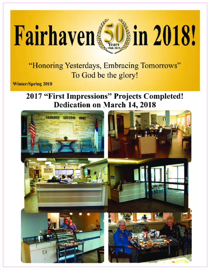 PDF Newsletter of Fairhaven Christian Retirement Center, , , , , Rockford, IL - 25528-C00155^newsletter-R900^6_pg