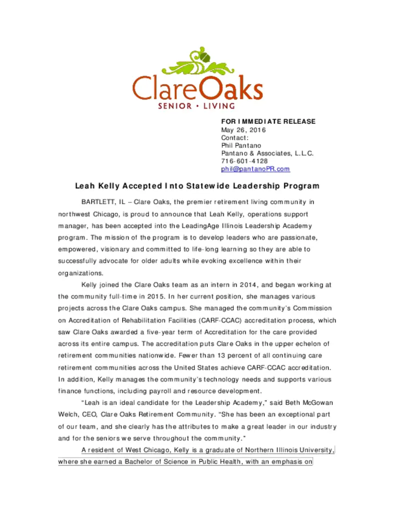 PDF Newsletter of Clare Oaks, , , , , Bartlett, IL - 25747-C00166^news-kelly^2_pg
