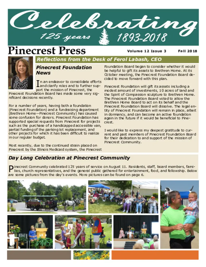 PDF Newsletter of Pinecrest Community, , , , , Mount Morris, IL - 26901-C00177^October2018^8_pg_0