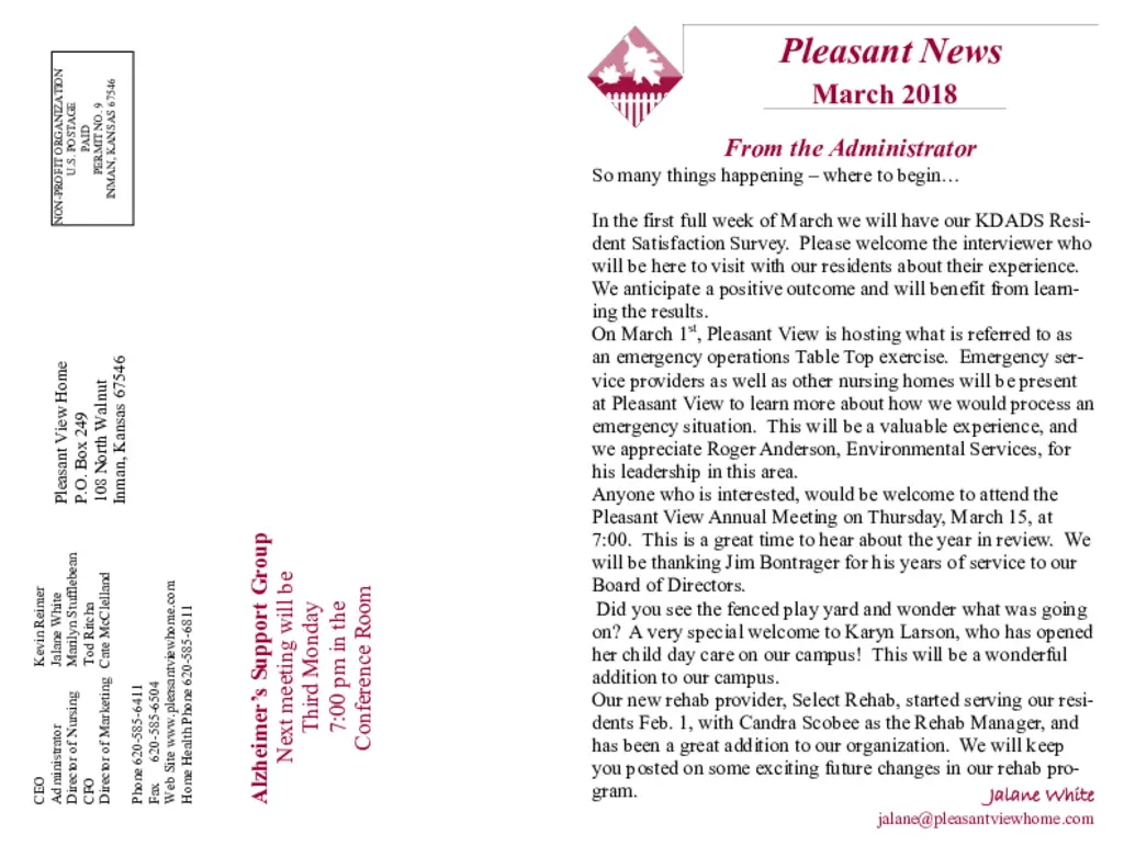 PDF Newsletter of Pleasant View Home, , , , , Inman, KS - 28396-C00239^marchnewsletter2018^18_pg