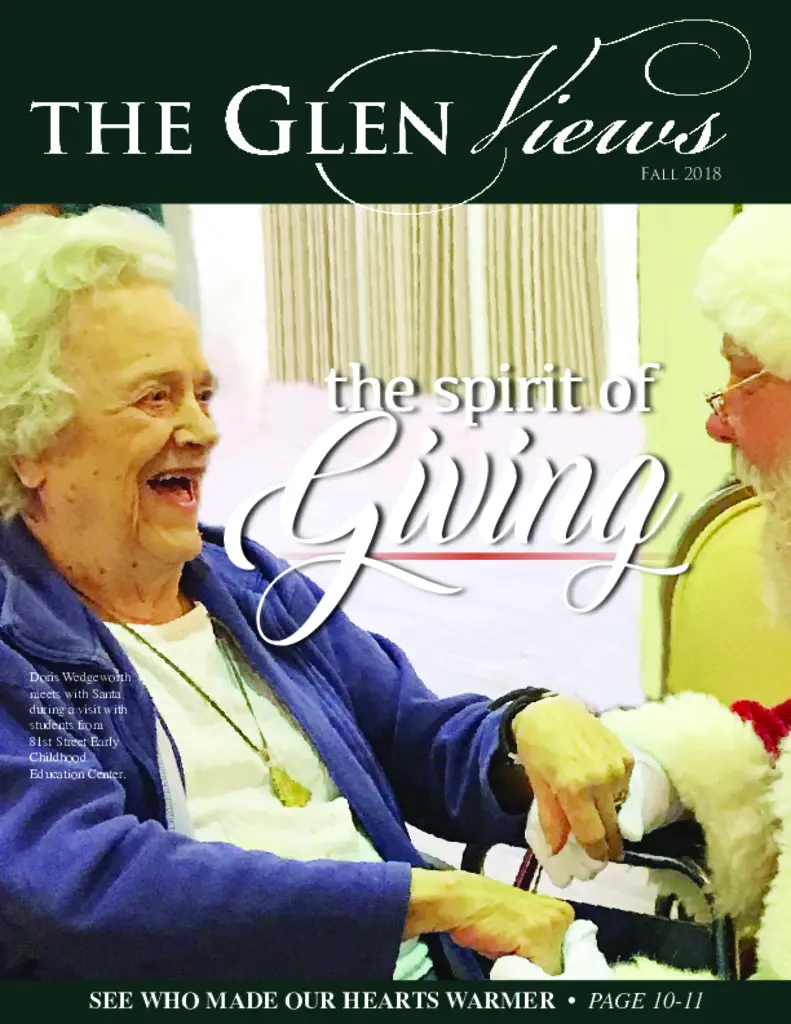 PDF Newsletter of The Glen Retirement System, , , , , Shreveport, LA - 28774-C00253^Fall-2018-Glenviews^12_pg