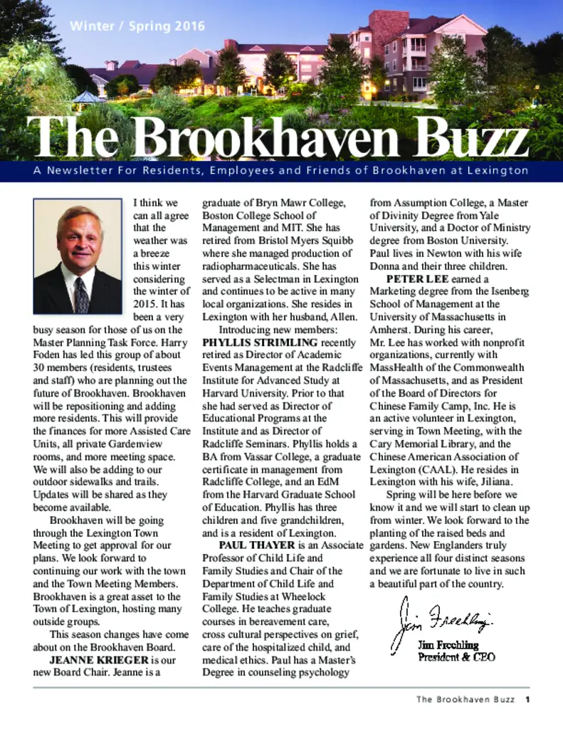 PDF Newsletter of Brookhaven at Lexington, , , , , Lexington, MA - 28940-C00259^index-R4937^8_pg