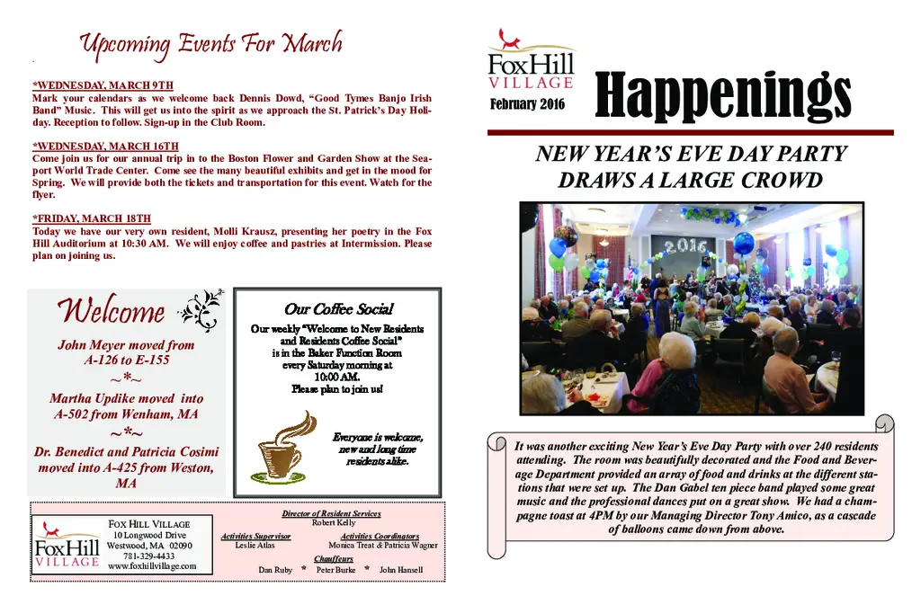 PDF Newsletter of Fox Hill Village, , , , , Westwood, MA - 29982-C00263^February2016-Template^6_pg