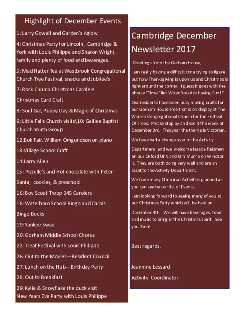 PDF Newsletter of Gorham House, , , , , Gorham, ME - 30459-C00284^cambridge-newsletter-December-2017^1_pg