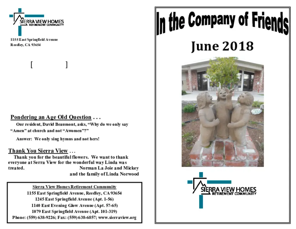 PDF Newsletter of Sierra View, , , , , Reedley, CA - 3046-C00021^June-2018^3_pg
