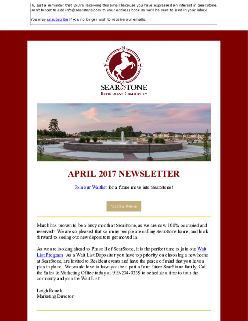 PDF Newsletter of SearStone, , , , , Cary, NC - 32124-C00345^april_2017-_prospect-_new_format^3_pg