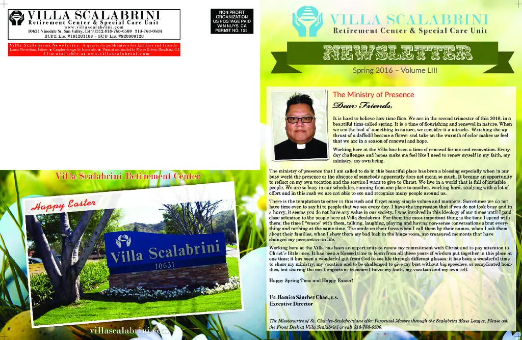 PDF Newsletter of Villa Scalabrini, , , , , Sun Valley, CA - 3358-C00040^spring-newsletter2016^4_pg