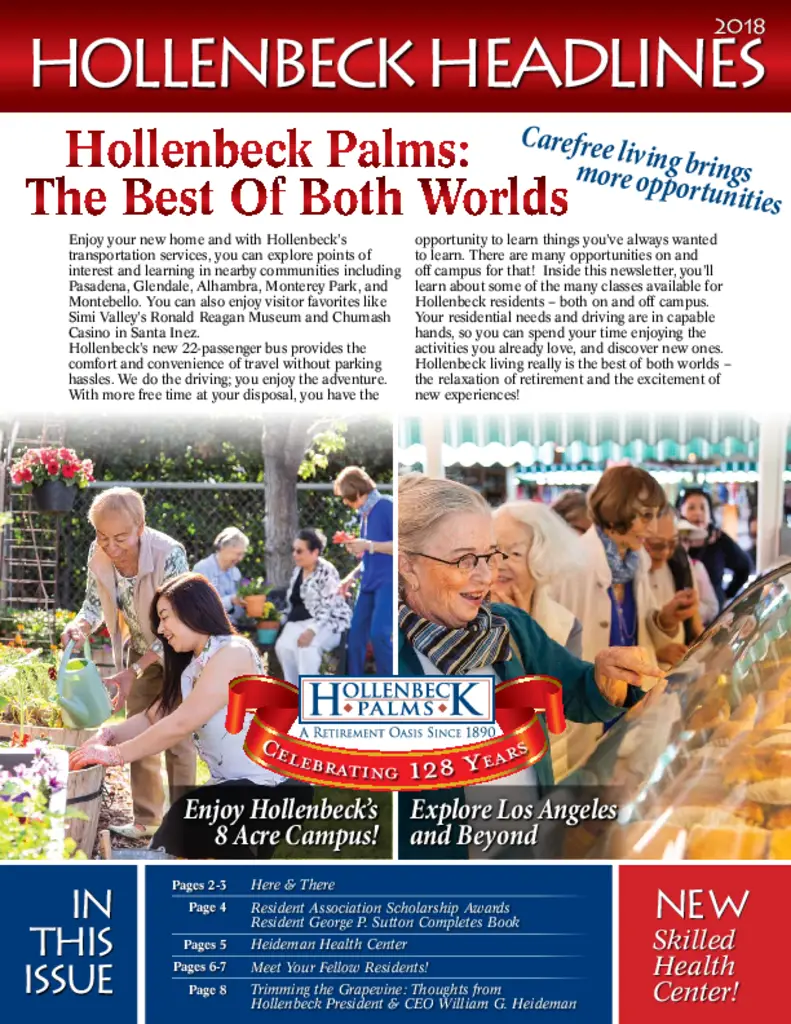PDF Newsletter of Hollenbeck Palms, , , , , Los Angeles, CA - 3564-C00049^HollenbeckHeadlines2018^8_pg