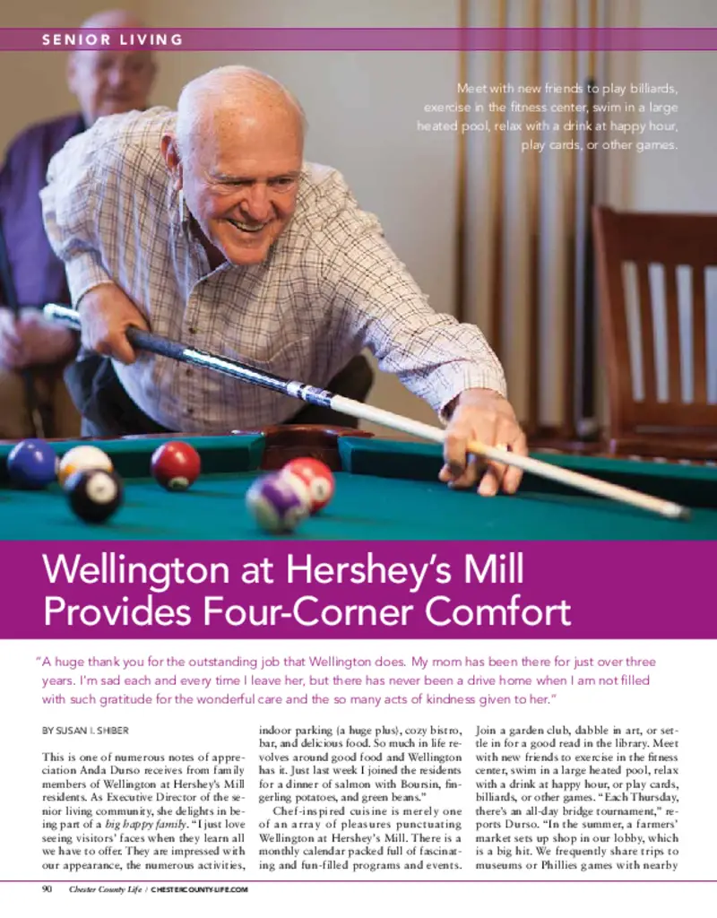 PDF Newsletter of Wellington at Hershey Mill, , , , , West Chester, PA - 36443-C00715^chescolifema16_wellington^4_pg
