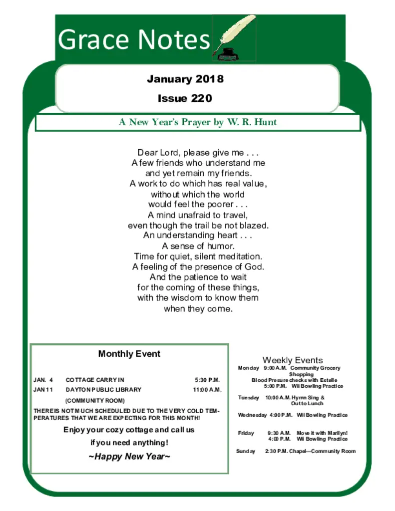 PDF Newsletter of Grace Brethren Village, , , , , Englewood, OH - 37672-C00410^JANUARY_2018NEWSLETTER^5_pg