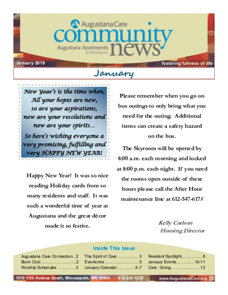 PDF Newsletter of Augustana Minneapolis, , , , , Minneapolis, MN - 37968-C00697^January_2019_Newsletter_Mpls2^12_pg